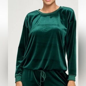 EMERALD BLAKE VELVET LOUNGEWEAR TOP NWT 79.00